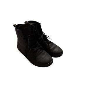 Womens Dr. Martens Sheriden Canvas Black High-Top Lace-Up Boots Size 7